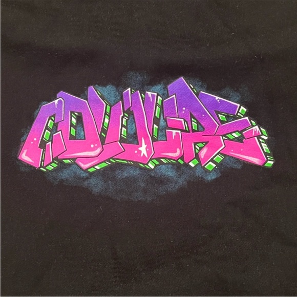 Vintage Black Hoodie with Purple Accents - Picture 4 of 6